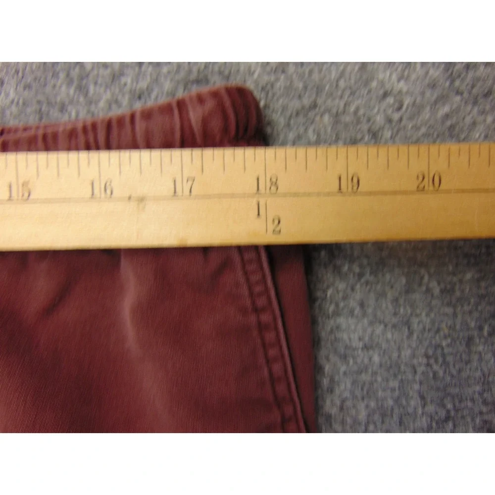 Banana Republic Travel Jogger Men Large Red Solid Elastic Waist Drawstring Pants